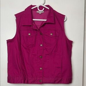 WOMAN WITHIN Fuchsia Sleeveless Vest ~ 16w